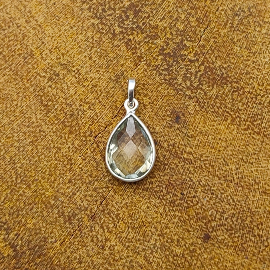 Green Amethyst Nepali Bohemian Handmade Silver Pendant