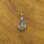 Green Amethyst Nepali Bohemian Handmade Silver Pendant