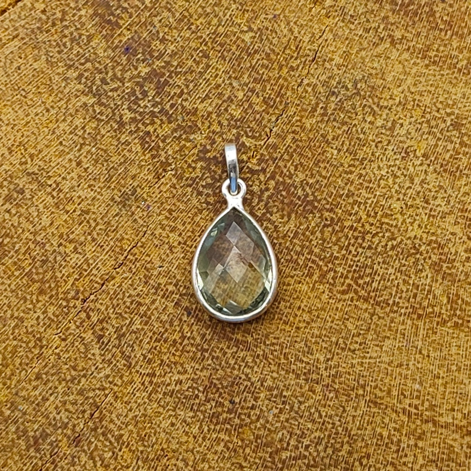 Green Amethyst Nepali Bohemian Handmade Silver Pendant