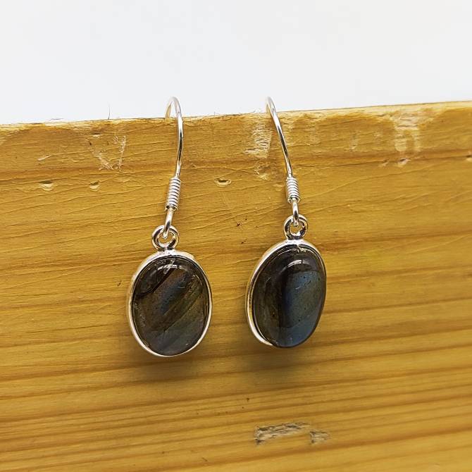 Boho Labradorite Silver Earrings – Elegant Everyday Wear