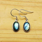 Boho Labradorite Silver Earrings – Elegant Everyday Wear