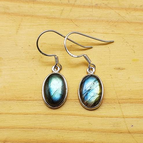 Boho Labradorite Silver Earrings – Elegant Everyday Wear