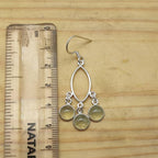 Designer Prehnite Round Earring – Artisan Silver Jewelry