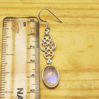 Handmade Moonstone Dangle Earring – Elegant Silver Filigree Design