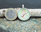 Lord Saraswati 925 Silver Handpainted Pendant Artisan Necklace