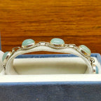 Classic Chalcedony Cabochon Oval Sterling Silver Bracelet