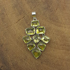 Lemon Topaz Faceted 925 Silver Necklace Gift Women
