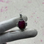 Dyed Ruby 925 Sterling Silver Pendant – Designer Silver Jewelry