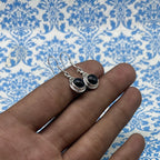 925 Silver Black Onyx Dangle Earrings – Statement Gemstone Jewelry