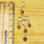 Elegant Sunstone Earrings – 925 Sterling Silver Round Designs