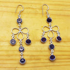 Designer Amethst Earrings – 925 Sterling Silver Round Designs