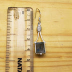 Labradorite Rectangular Drop Earrings in Sterling Silver