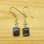 Boho Labradorite Silver Earrings – Elegant Everyday Wear