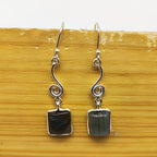 Boho Labradorite Silver Earrings – Elegant Everyday Wear