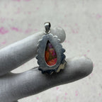 Spiny Oyster Turquoise 925 Sterling Silver Pendant – Handmade Artisan Pendant