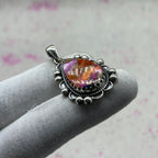 Spiny Oyster Turquoise 925 Sterling Silver Pendant – Handmade Artisan Pendant