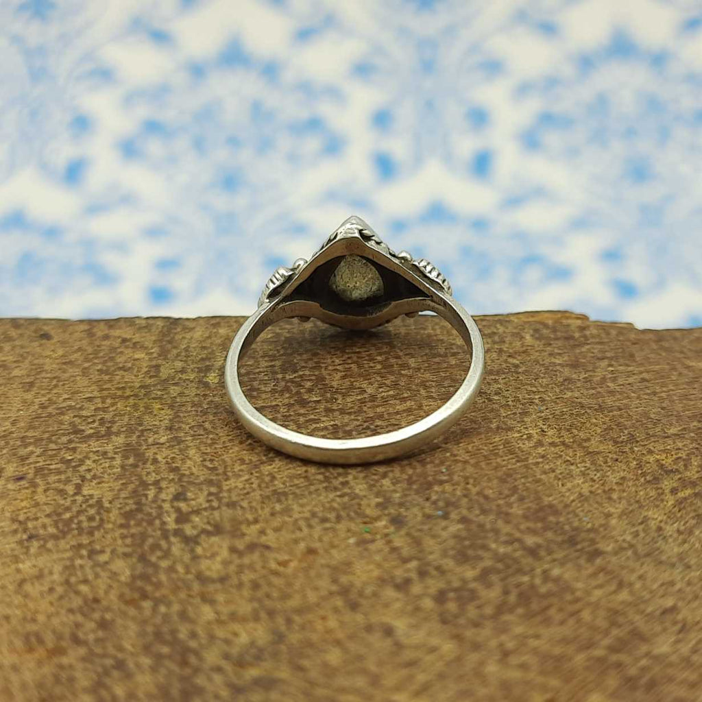 925 Sterling Silver Labradorite Gemstone Fancy Ring For Women