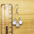 Oval Shape Moonstone Statement Earring in 925 Sterling Silver