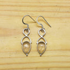 Crystal Teardrop Dangle Earrings in 925 Sterling Silver