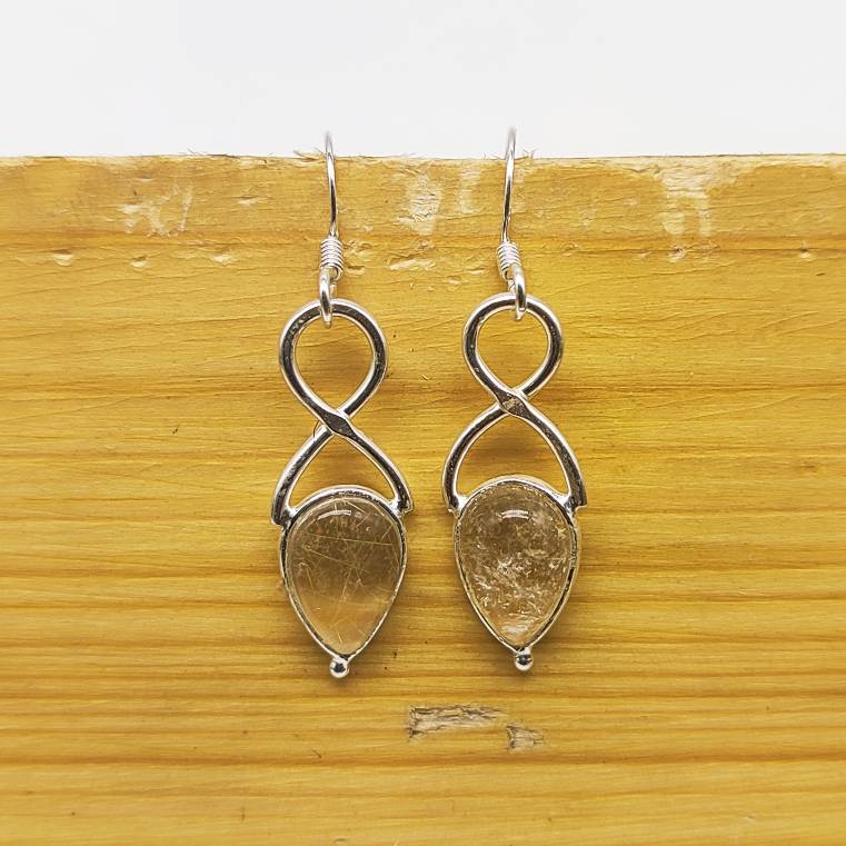Crystal Teardrop Dangle Earrings in 925 Sterling Silver