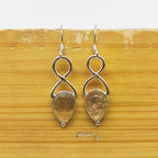 Crystal Teardrop Dangle Earrings in 925 Sterling Silver