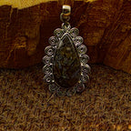 Stick Agate 925 Silver Southwestern Pendant Necklace