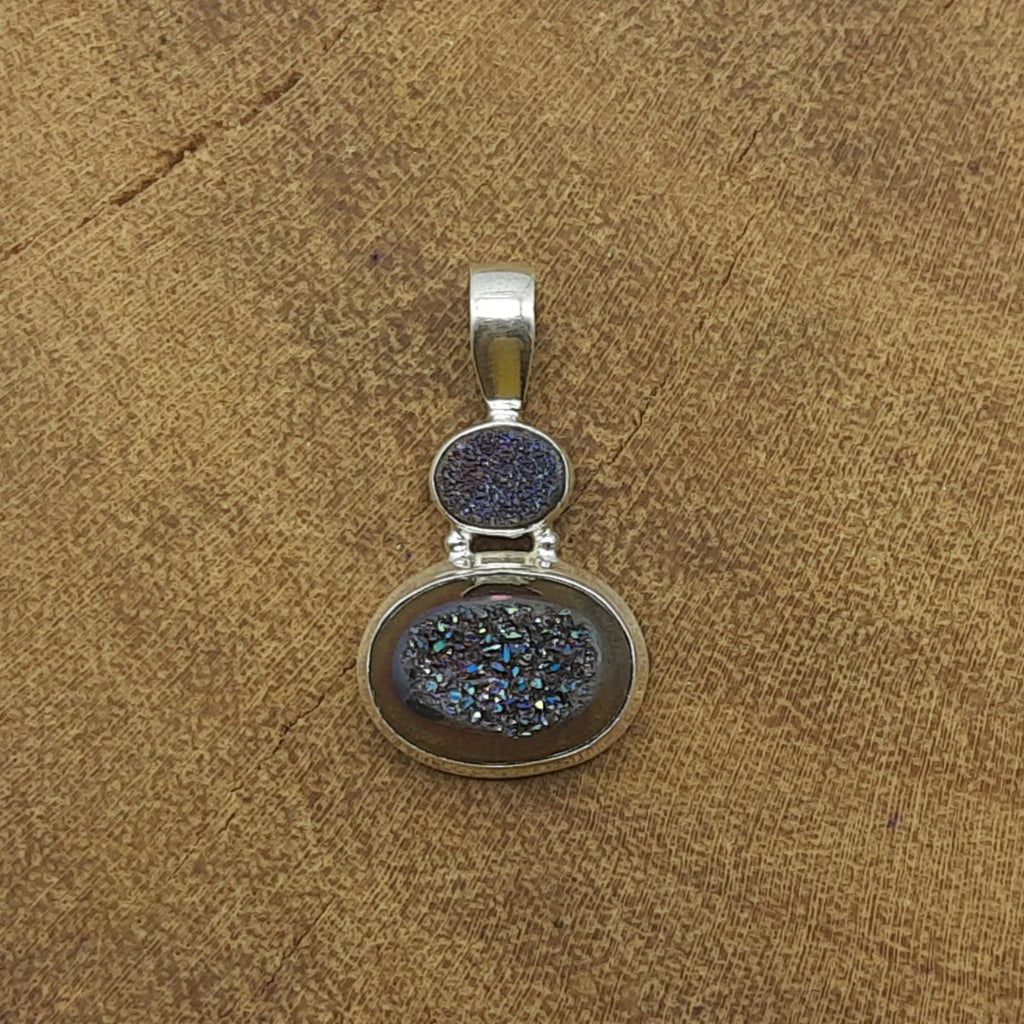 Titanium Druzy 925 Silver Bezel Pendant Wholesale