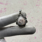 Pink Larimar 925 Sterling Silver Pendant – Bohemian Designer Jewelry