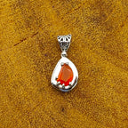 Carnelian Nepali Bohemian Handmade Silver Pendant