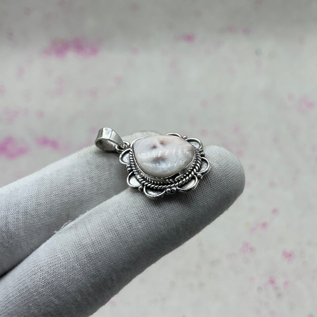 Pink Larimar 925 Sterling Silver Pendant – Bohemian Designer Jewelry