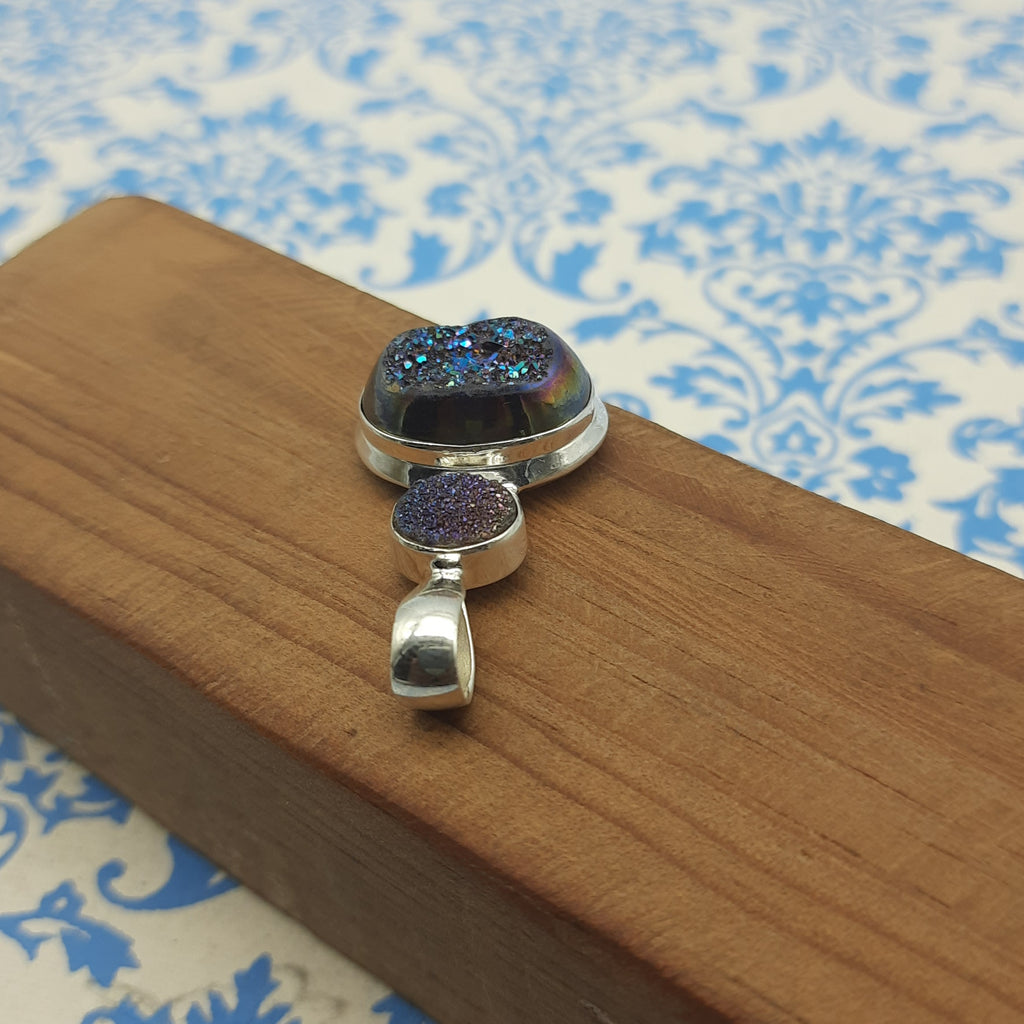 Titanium Druzy 925 Silver Bezel Pendant Wholesale