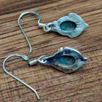 925 Sterling Silver Turquoise Oval Earrings