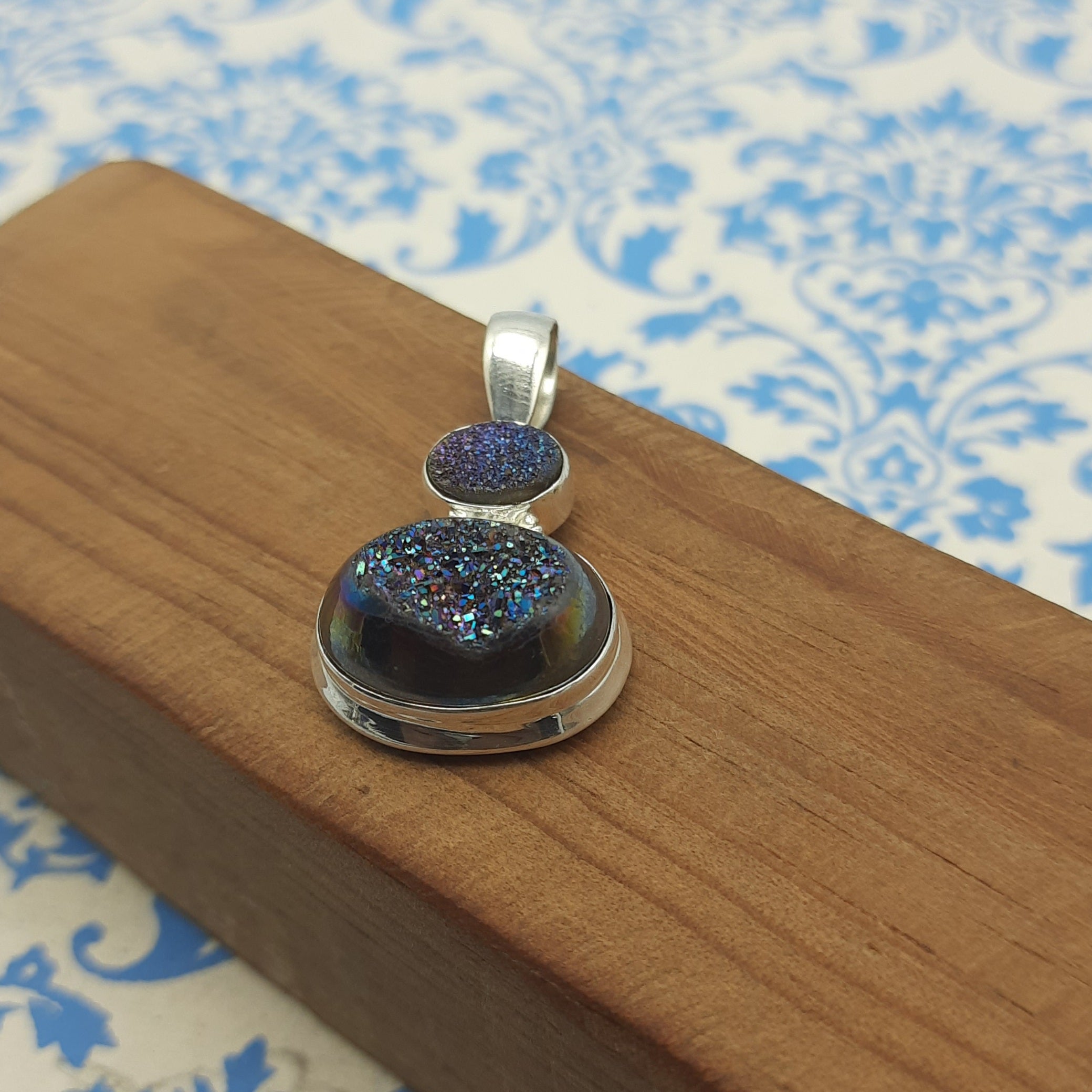 Titanium Druzy 925 Silver Bezel Pendant Wholesale