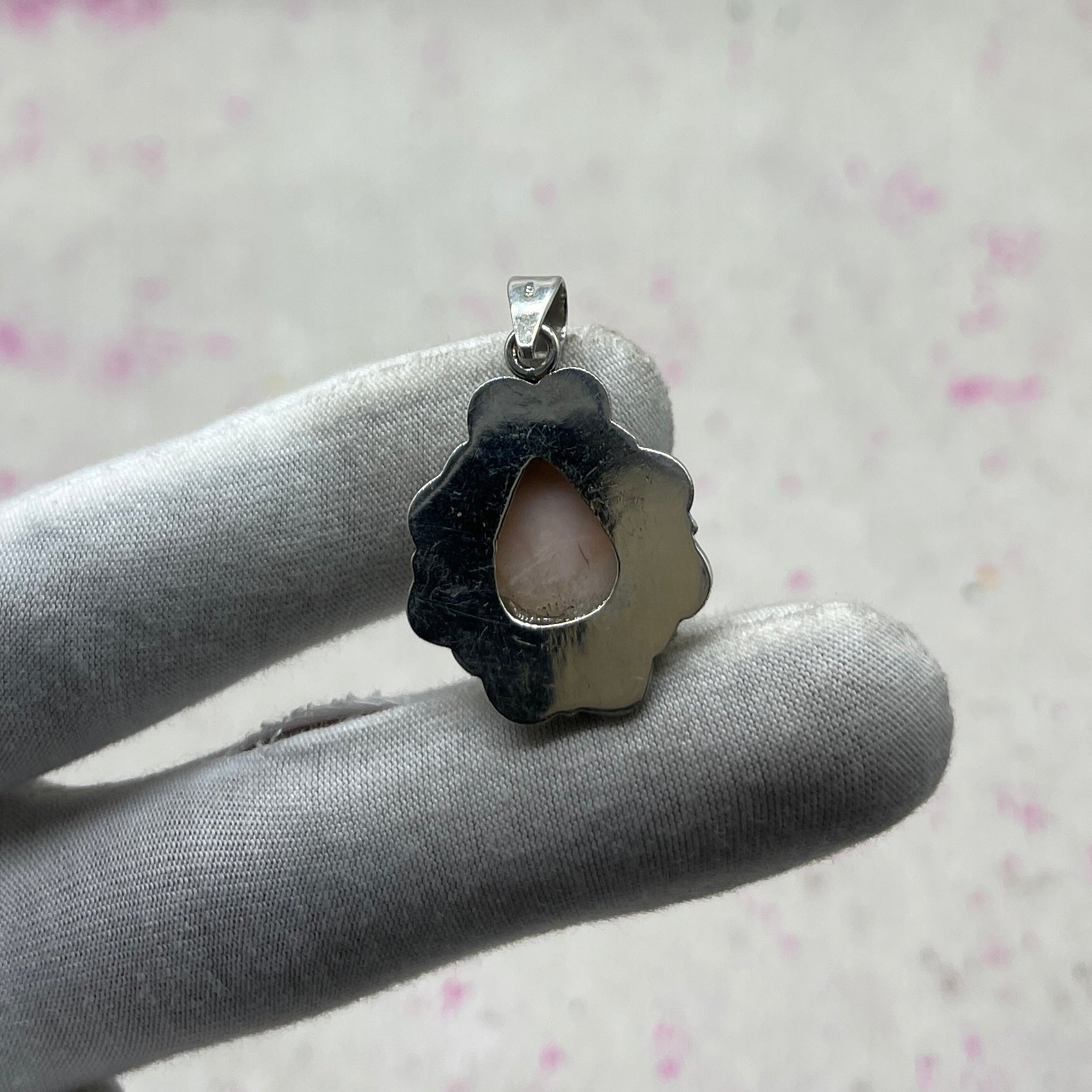 Pink Larimar 925 Sterling Silver Pendant – Bohemian Designer Jewelry