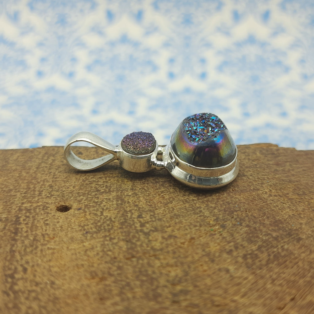 Titanium Druzy 925 Silver Bezel Pendant Wholesale