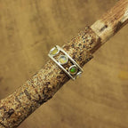 S925 Sterling Silver Small Opal Gemstone Adjustable Bezel Ring