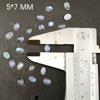 Oval Shape Natural Rainbow Moonstone AAA+ Quality Lot Of 5 PCS
