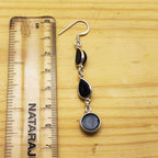 925 Silver Black Onyx Dangle Earrings – Statement Gemstone Jewelry