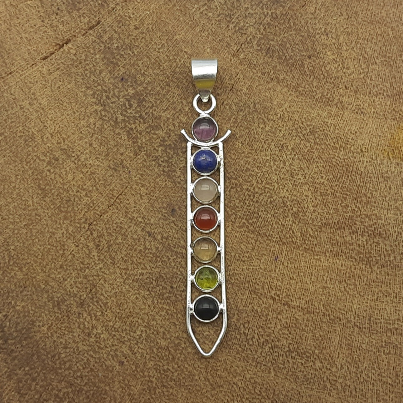 7 Chakra 925 Silver Healing Pendant Necklace