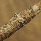 925 Sterling Silver Round Shape Opal Cabochon Bezel Ring For Women