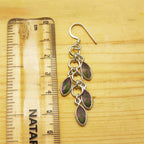Elegant Purple Gemstone Long Dangle Mystic Topaz Earrings