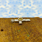 Citrine Christian Cross Nepali Bohemian Silver Pendant