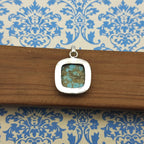 Mohave Turquoise Cushion 925 Silver Nepali Pendant