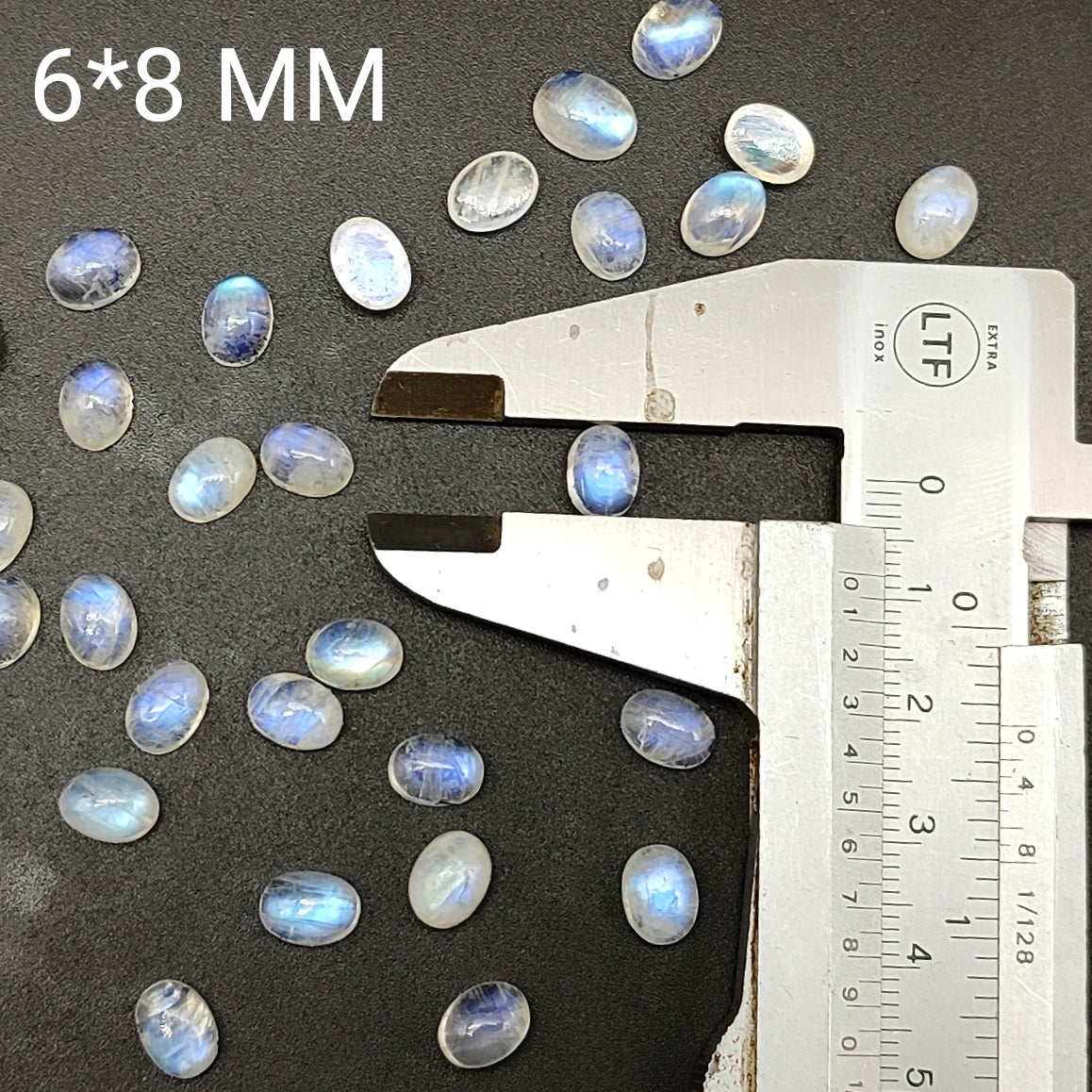 Oval Shape Natural Rainbow Moonstone AAA+ Quality Lot Of 5 PCS