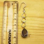 Natural Tiger Eye Gemstone Handmade Cabochon Long Earrings