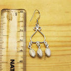 925 Sterling Silver Natural Pear Marquise Shape Gemstone Earring