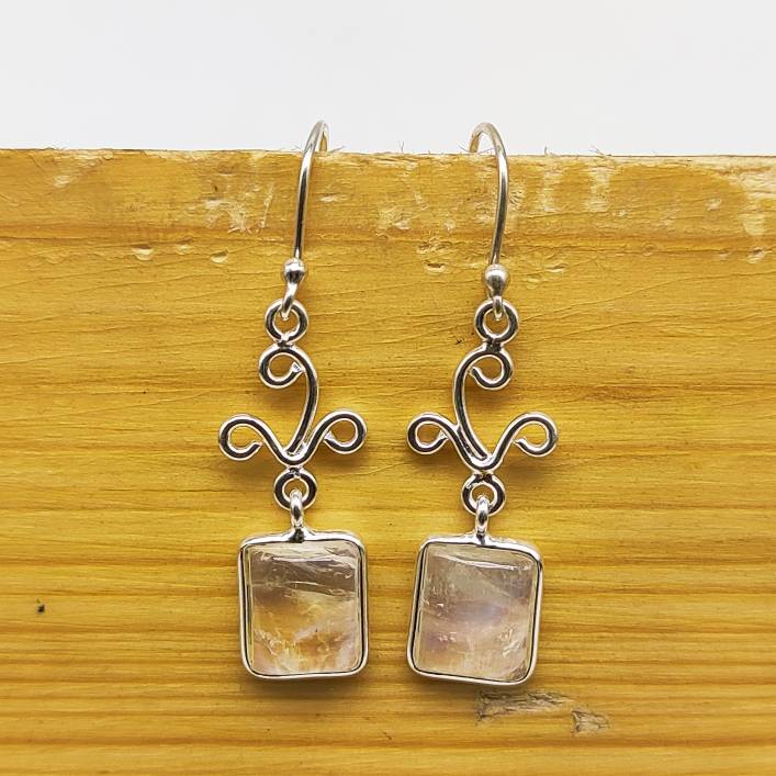 Artisan Silver Earrings Moonstone – Elegant Silver Jewelry