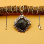 Nit Night Quartz Cushion 925 Silver Southwestern Pendant
