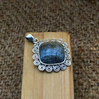 Nit Night Quartz Cushion 925 Silver Southwestern Pendant