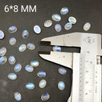 Oval Shape Natural Rainbow Moonstone AAA+ Quality Lot Of 5 PCS